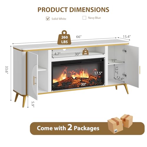 Electric Fireplace TV Stand Modern