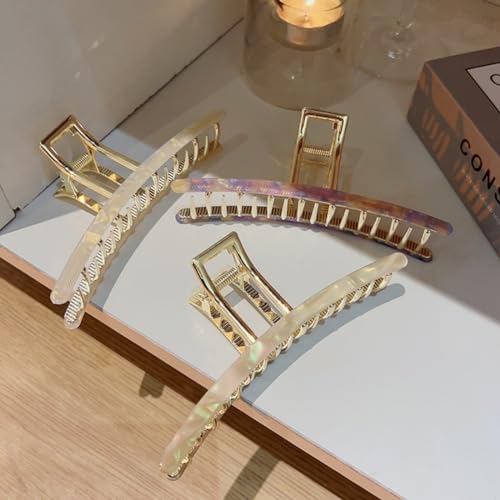 Pinzas de acetato de celulosa de 5.1 pulgadas elegantes para mujer 3