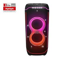 JBL PartyBox Ultimate – Kraftvoller Lautsprecher mit Bluetooth und Wifi – JBL Pro Sound mit Lichteffekten – Wasserfest und mit Rädern zum einfachen Transport – Schwarz – Ansicht 6