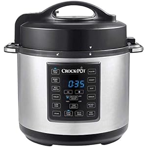 Crock Pot Express Pressure Cooker CSC051, 12-in-1 Programmable Multi-Cooker, Slow Cooker, Steamer and Saute, 5.6 Litre…