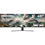 Deco Gear 49" Curved Ultrawide Gaming Monitor | 32:9 | 3840x1080 | 144Hz | 3000:1 | E-LED | 2 HDMI | 2 Display Port