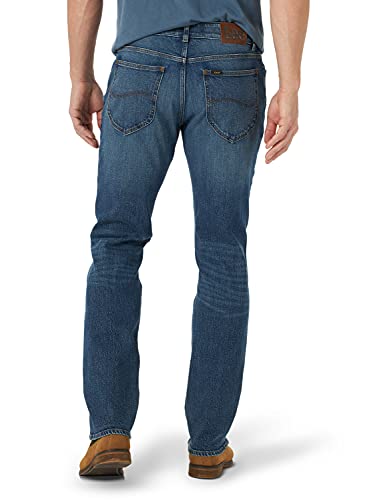Lee Mens Extreme Motion Bi-Stretch Straight Fit Tapered Leg Jeans, Below The Belt, 32W X 30L Us #TOP1