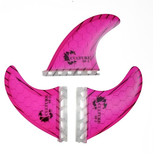 Ailerons surf nid d'abeille rose S | Évitez l'effet de traînée avec le kit RTM Culture Supply