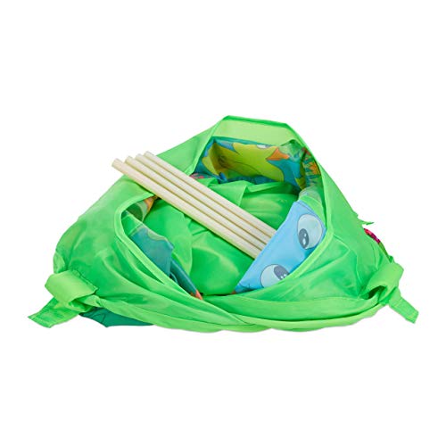 Relaxdays 10028881 ballenbad Baby, jungle baltent met 50 ballen, vierkant, pop-up, HBT 29 x 80 x 80 cm, ballenbad, groen - Afbeelding 8