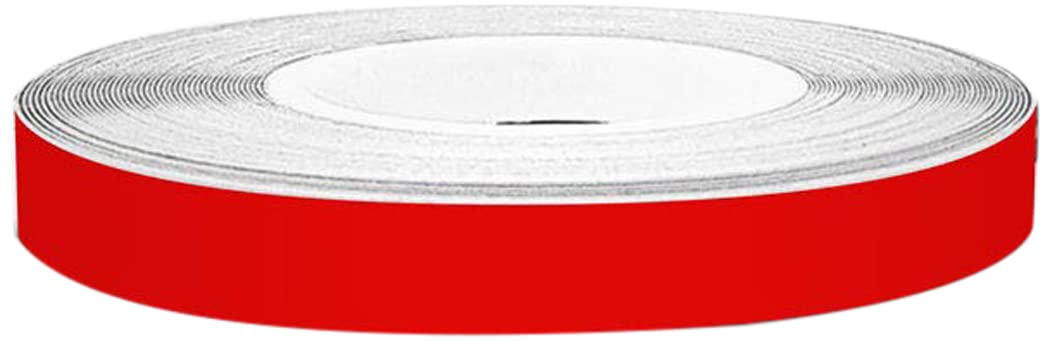 Wheel Trim Reflective Adhesive Strips with Applicator for Car Rims, Red, 7 mm x 6 mt
