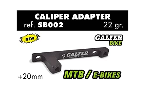 Galfer Caliper Adapter Bike Radial (POSTMOUNT) +20mm d, Adultos Unisex, Negro, ESTANDAR