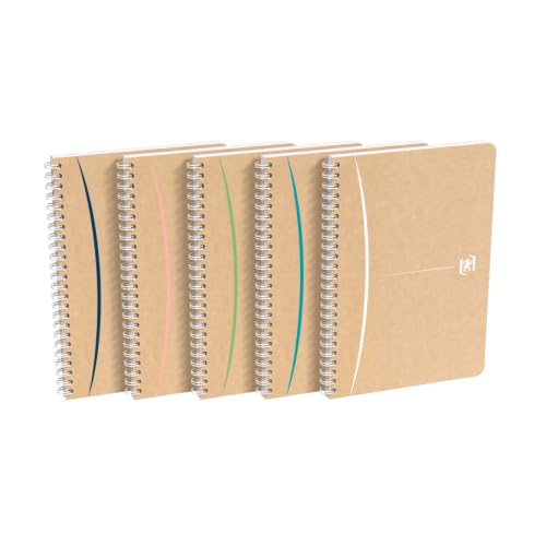 Set di 5 quaderni Touareg rel. A5, 180 p./90 fogli riciclati 90 g/m², a righe 7 mm + margine