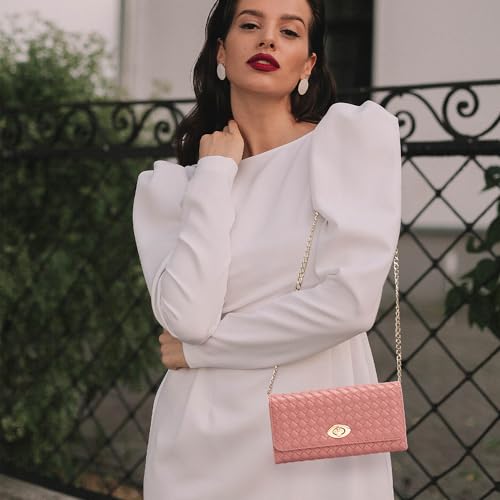 Image of U+U Small Crossbody Bags for Women, Cell Phone Purse Mini Clutch Bag with Removable Chain, Card Slots - Lightweight Purse