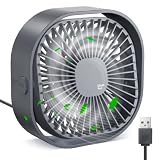 RJVW Small USB Desk Fan,3 Speeds Portable Table Fan, 4 inch Personal Mini Fan,Small Cooling Fan by U