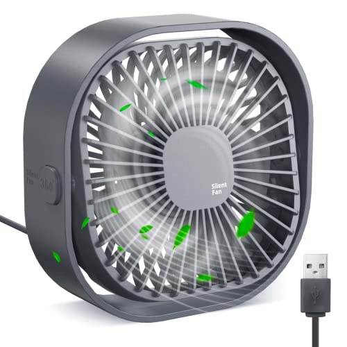 Rjvw Small Usb Desk Fan,3 Speeds Portable Table Fan, 4 Inch Personal Mini Fan,Small Cooling Fan By Usb Plug In, 360°Rotatable Silent Desktop Fan For Home Office Bedroom Dorm Indoor Outdoor Summer Gift #TOP29