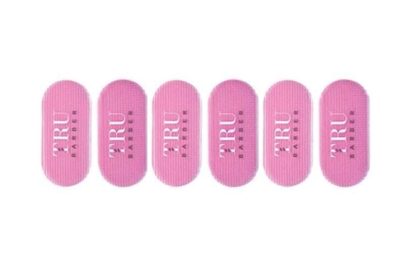 TRU BARBER Hair Grippers for Men and Women 6pcs Bundle - Salon and Barber, Hair Clips for Styling, Sectioning, Cutting and Coloring, Nonslip Grips, Hair holder (Pink)