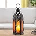 NEEDOMO 11'' Moroccan Lanterns Decorative Indoor & Outdoor, Vintage Christmas Candle Holder, Metal Lanterns Decorative, Table, Patio, Porch, Shelf, Christmas Spring Halloween Home Decor (Amber)