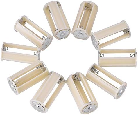 10PCS 3 AA Batteries Connection Slots to 1 D Size Battery Converter, Adapter Case Spacer Battery Holder