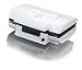 Produktbild Designer Sandwichtoaster / Sandwichmaker aus robusten Edelstahl - Silber oder in Weiss - Ideal zur Zubereitung von kleinen schnellen Snacks! (Weiss)