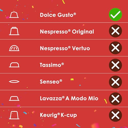 Hot Chocolate Pods - Dolce Gusto Machine Compatible Pod Set - Pick Any 4 Packs from 9 Flavours (Galaxy, Bounty, Milky Way, Maltesers, Snickers, Mars) - Chocolate Milk Capsules