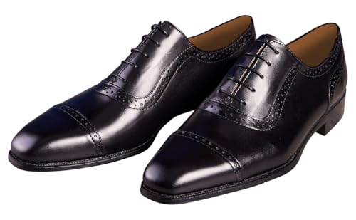 Santimon Mens Oxfords Shoes Dress Formal Genunie Leather Pointed Toe Oxford Fashion Business Casual Derby Modern Prom Wedding Suit Shoes Tuxedo Shoes for Men