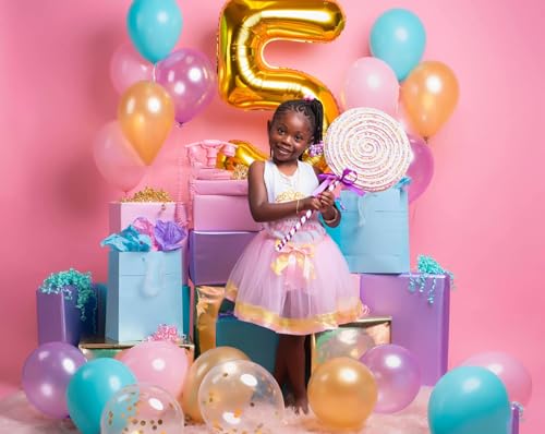 Image of Gold Number 24 Balloon 40 inch, 24 Number Balloons, 24th Gold Birthday Decorations, 24 Year Old Women Men Golden Party Supplies