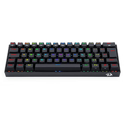 Teclado Mecânico 60% Redragon Draconic RGB Preto Switch Marrom K530RGB