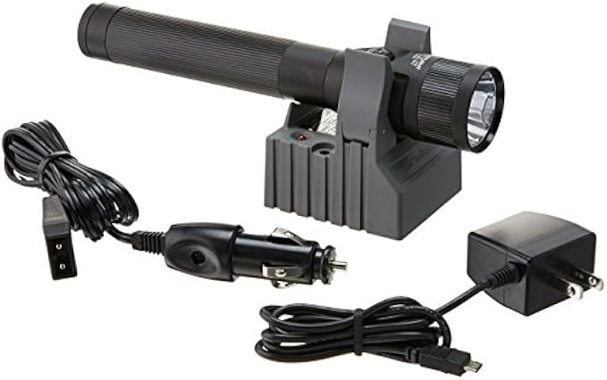 Streamlight 75866 Stinger 425-Lumen DS LED Flashlight, 120V AC/12V DC Steady Charger and 1 Smart Charge Holder, Black