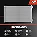 A-Premium Air Conditioning A/C Condenser Compatible with Honda Accord 1998-2002 3.0L& Acura CL 2001-2003 3.2L, TL 1999-2003 3.2L, Replace# 80100S87A00, 80100S87A10