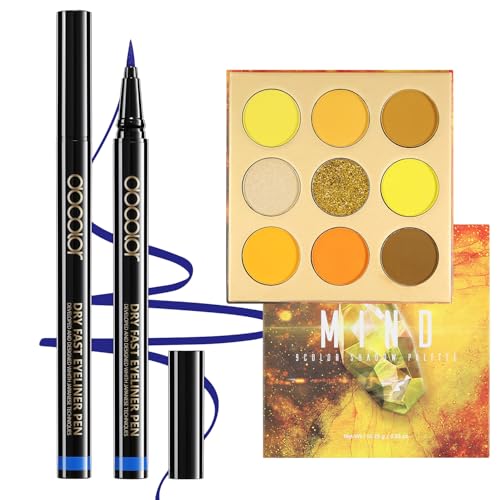 docolor delineador de ojos azul resistente al agua