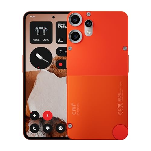 CMF Phone 2 Pro 128GB – 5G Smartphone mit 50MP Kamera und 20x Zoom, 6,77' FHD+ AMOLED Display mit 120Hz, 5000mAh Akku, Nothing OS 3.2 – Orange