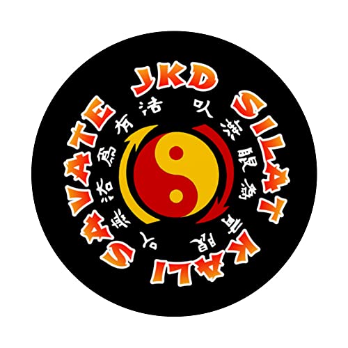 JKD KALI SILAT SAVATE PopSockets Swappable PopGrip, Black - Image 3