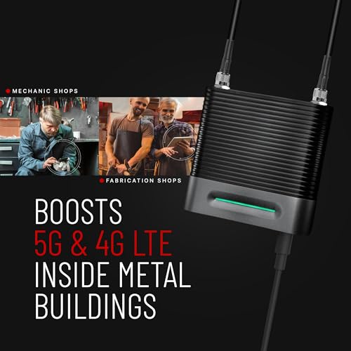 Image of weBoost Metal Building I00 Cell Phone Booster Kit | Omni /Dome for Urban & Suburban Areas | 5G /4G LTE Up to 8,000 sq ft | for Buildings with Metal Roofs | Supports All U.S. Carriers | FCC Approved | 5G /4G LTE | For Urban & Suburban Areas | Buildings with Metal Roofs | Supports All U.S. Carriers | FCC Approved