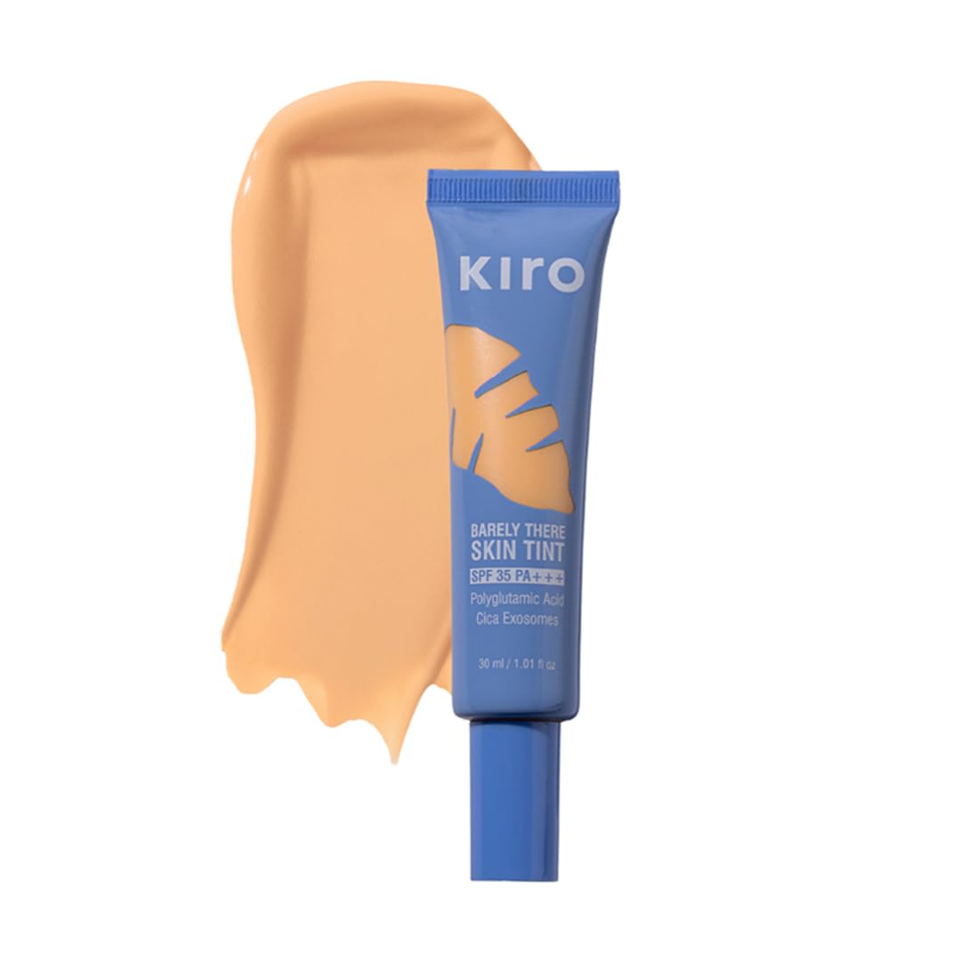 Kiro Barely There Skin Tint SPF 35 PA+++ - 37W Light Medium, 30ml | 4-in-1 Moisturiser, Primer, Sunscreen & Foundation | Lightweight Dewy Coverage | Polyglutamic Acid, Niacinamide & Ceramides Infused-image-22
