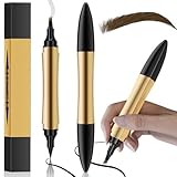 2024 Neu Magischer Augenbrauenstift, 3d augenbrauenstift wasserfest 2 en 1 Upgrade, Eyebrow Tattoo Pencil, Erzeugt Mühelos Natürlich Aussehende Brauen (Braun)