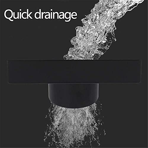 Bonde de douche rectangulaire anti-odeur pour siphon de sol encastré