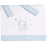 Pekebaby PICCOLO AZUL - Tríptico sábanas algodón maxicuna