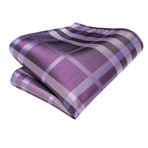 Image of Dubulle Silk Ties Set for Men Formal Paisley Striped Necktie Pocket Square Cufflinks 3PCS Sets Wedding Business Party