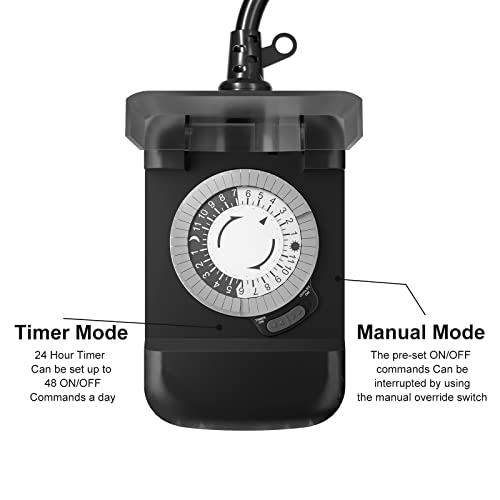 Oviitech OVTE-51 24 Hour Outdoor Mechanical Timer Switch thumb #3