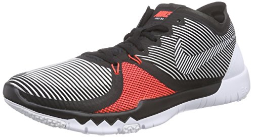 Nike Mens Free Trainer 3.0 V4, BLACK/WHITE-BRIGHT CRIMSON, 9 M US