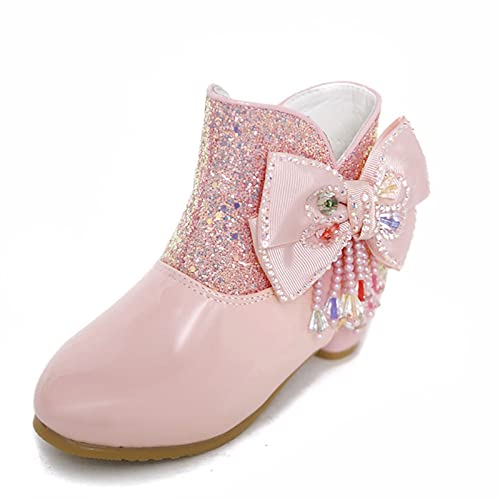 School Shoes for Baby Girls Boots Autumn And Winter Bowknot Cute Children's Kids New Side Zipper Children Boots2
