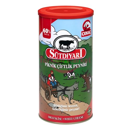 Sutdiyari's 60% Fat Feta White Cheese Premium Breakfast Turkish Taste Piknik Ciftlik Beyaz Peynir N800 G by TOM UK