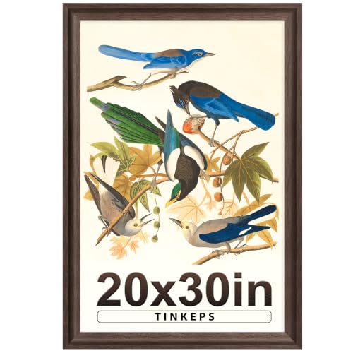Image of 20x30 Walnut Brown Poster Frame, Vintage Wide Edge, Wall Decor