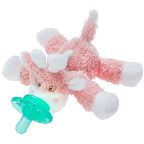 Image of Nookums Paci-Plushies Buddies Adapts to Name Brand Pacifiers, Suitable for All Ages, Plush Toy Includes Detachable Pacifier (Gemma The Giraffe)