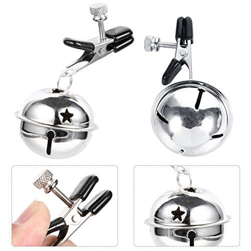 Artibetter – Grampos para mamilo e mamilo com sino, anéis para mamilo, brinquedos de estimulação dos
