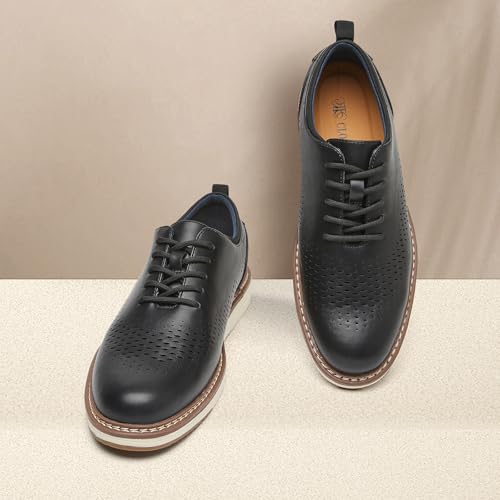 Men's Casual Dress Shoes Wingtip Dress Sneakers Business Oxford Shoes Comfortable Office Walking Shoes3