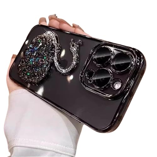 PEEPERLY Back Cover Case for iPhone 15 Pro Max Scratch Resistant Anti-Slip TPU Shockproof Protective Durable Elegance 3D Sparkle Glitter Case(Black) (B0CZ6VWM74) Amazon Price History, Amazon Price Tracker