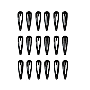 MUUZLL 20 Pack Hair Clips, 2 Inch Metal Hair Clips, Kids Barrettes Girls’ Hair Accessories, Barrettes Women Metal Snap Hair Clips Accessories Non-Slip Black