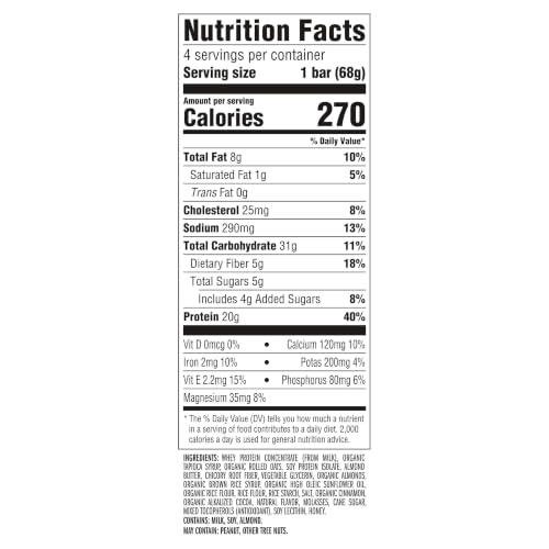 CLIF HIGH PROTEIN Cinnamon French Toast Protein Snack Bars, 4 ct - image 2