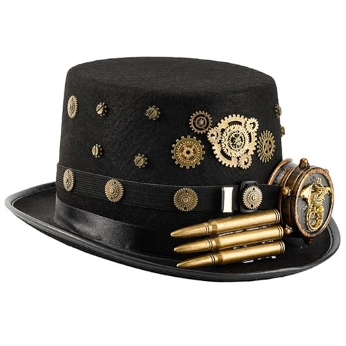 Chapeau steampunk gothique robuste résistant pour parfaire un costume complet