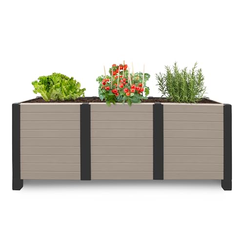 Tierra Verde 17″x48″ Garden Trough – Raised Planter for Easy Backyard Gardening