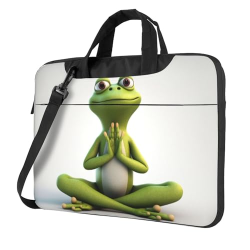 Sac à bandoulière pour ordinateur portable grenouille yoga élégant durable