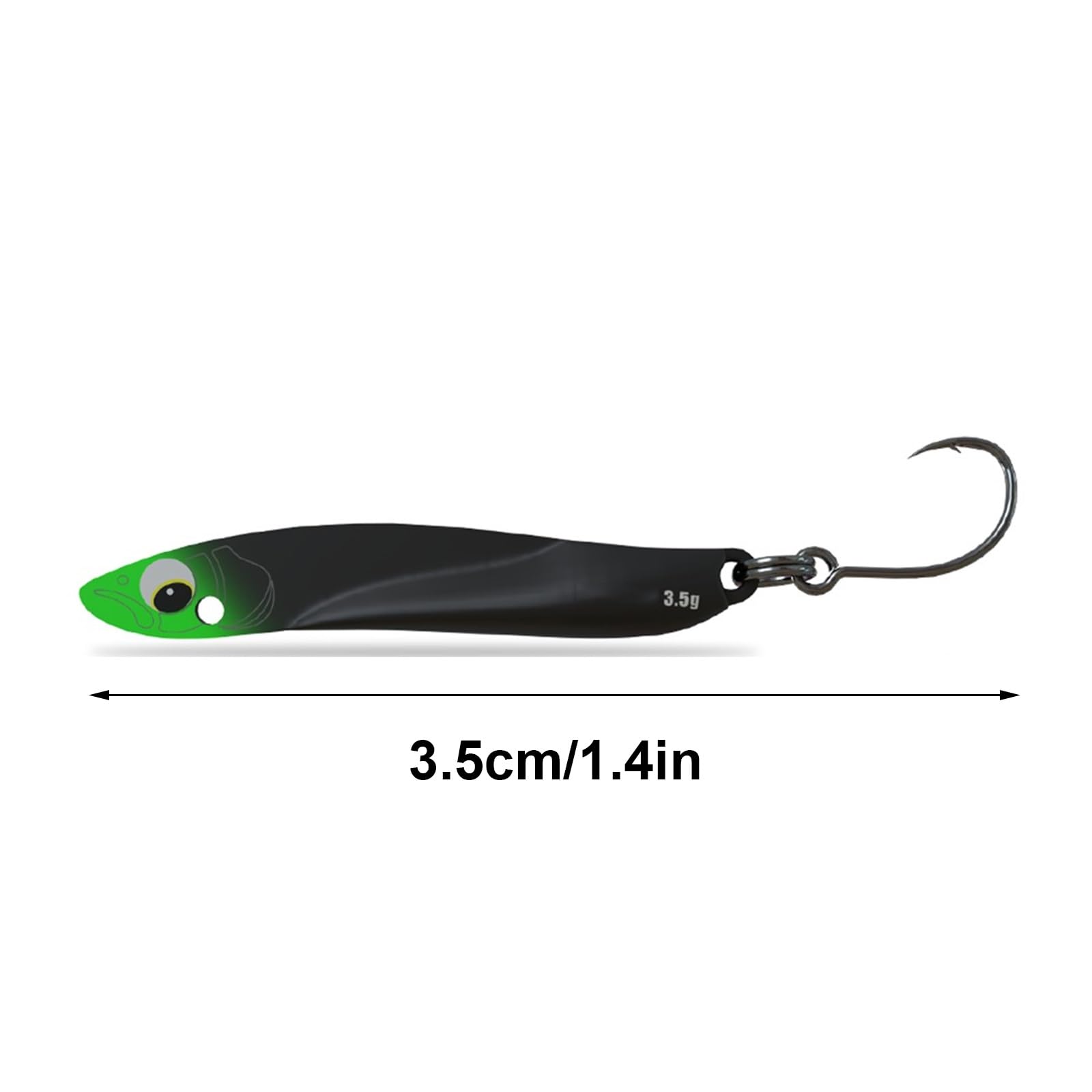Confezione da 5 Esche di Superficie e Confezione da 10 Esche for Spigole, con Ami con Ardiglione A Coda Girevole, Adatte Sia for La Pesca in Acqua Salata Che in Acqua Dolce