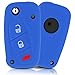 ASARAH Cover chiavi auto PREMIUM in silicone compatibile con Fiat, Copertura protettiva per chiavi dell'auto, Copertina per tipo di chiave 3BKB-c - Mare blu