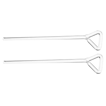 2pcs Shaped Glass Cell Spreaders for Laboratory Use Triangular-end Spreading Sticks with Smooth Polished Surface Precision Tools for Cell Culture and Scientific Research